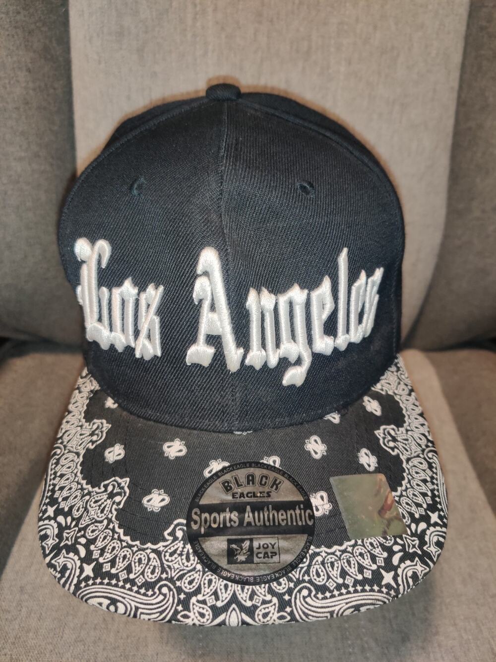 Las Angeles Hat Joycap Black Embroidered Trucker SnapBack Bandana Trucker NEW